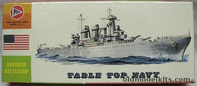Pyro 1/1200 USS South Dakota Battleship - Table Top Navy, C391-60 plastic model kit